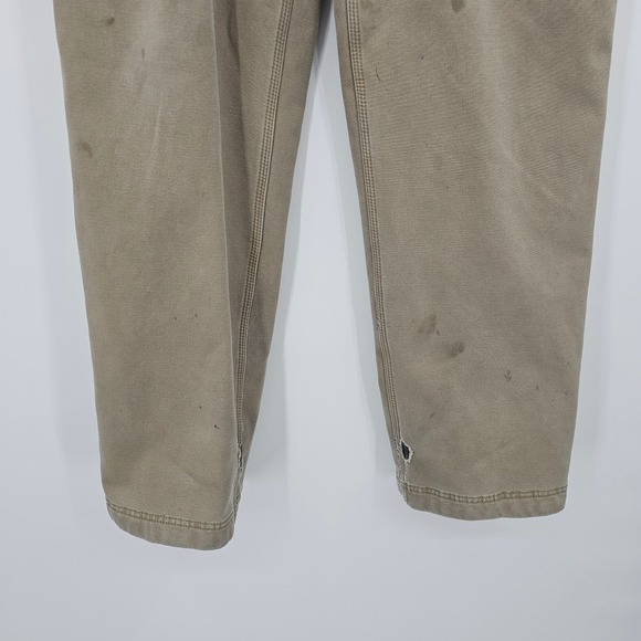 Duluth Trading Flex Fire Hose Cargo Pants Khaki 34x34 Thrashed Fleece Lined - Picture 5 of 16